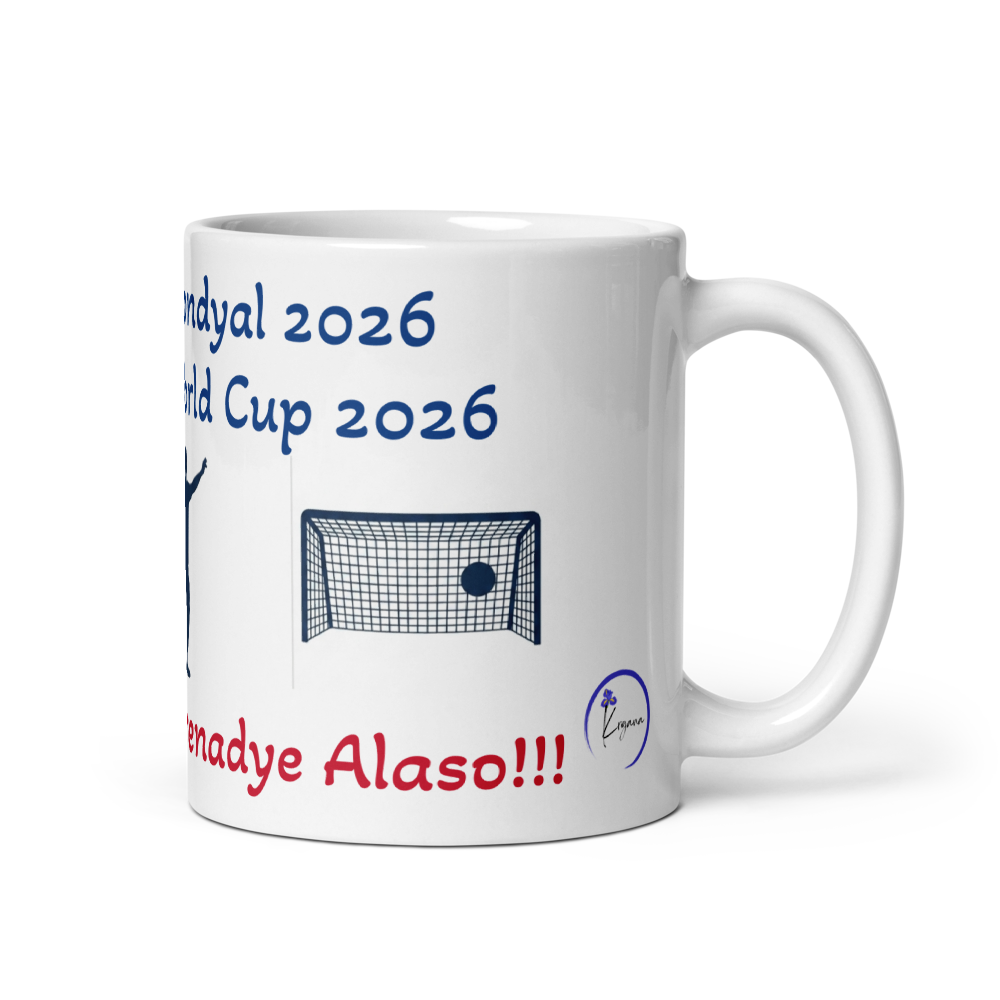Ayiti Nan Mondyal -White glossy mug