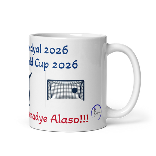 Ayiti Nan Mondyal – Haiti in the World Cup 2026 White glossy mug