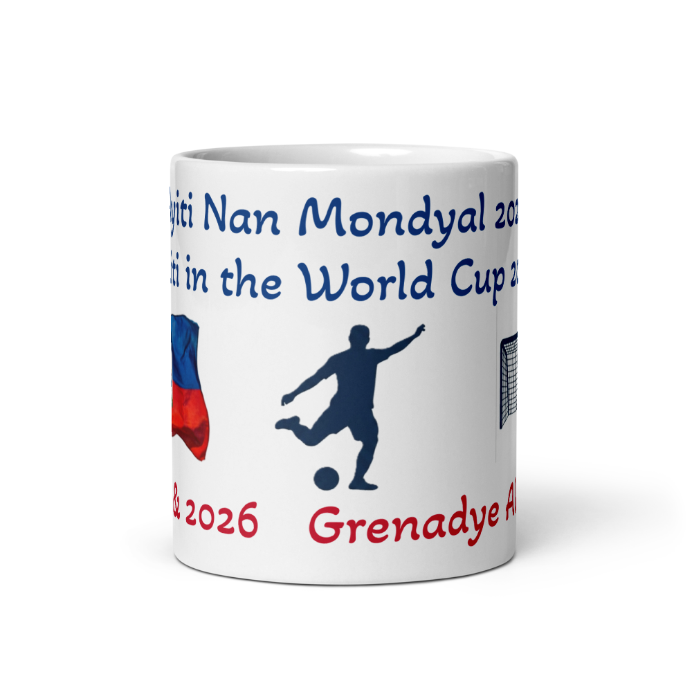 Ayiti Nan Mondyal -White glossy mug