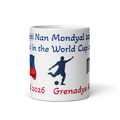 Ayiti Nan Mondyal -White glossy mug