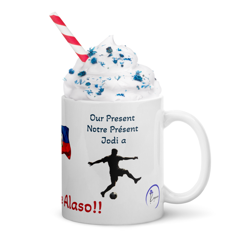 Haiti Past & Present – Grenadye Alaso!! Mug -World Cup Edition - White glossy mug