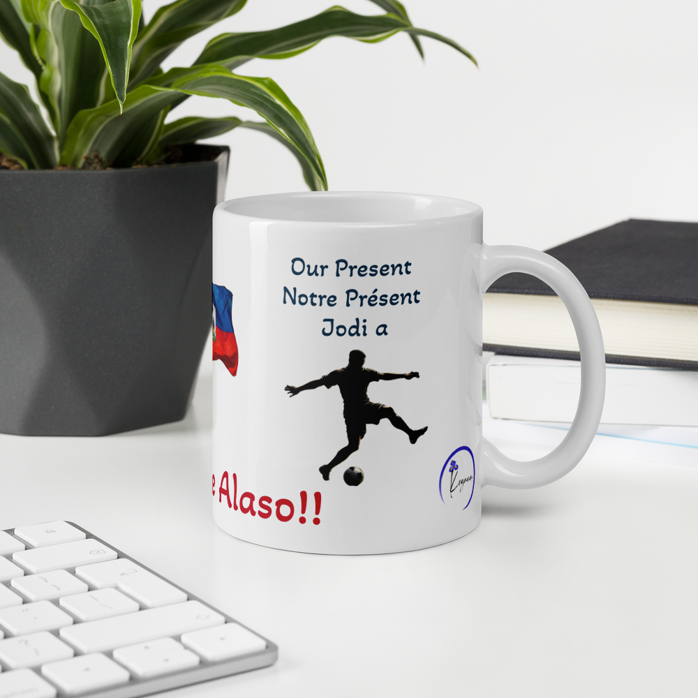 Haiti Past & Present – Grenadye Alaso!! Mug -World Cup Edition - White glossy mug
