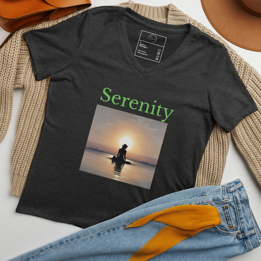 Serenity - Women’s relaxed v-neck t-shirt